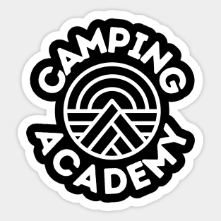 Camping Academy Perfect Gift for Nature Lovers Hiking Mountains Woods Travel Outdoors Sticker